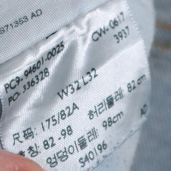 Levi's Signature Straight Fit Mens Jeans Blue Whiskered Denim Zipper Fly 32x32 - Picture 7 of 12